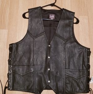 Leather vest and pants